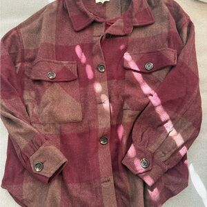 Plaid Button-Up Women's Jacket